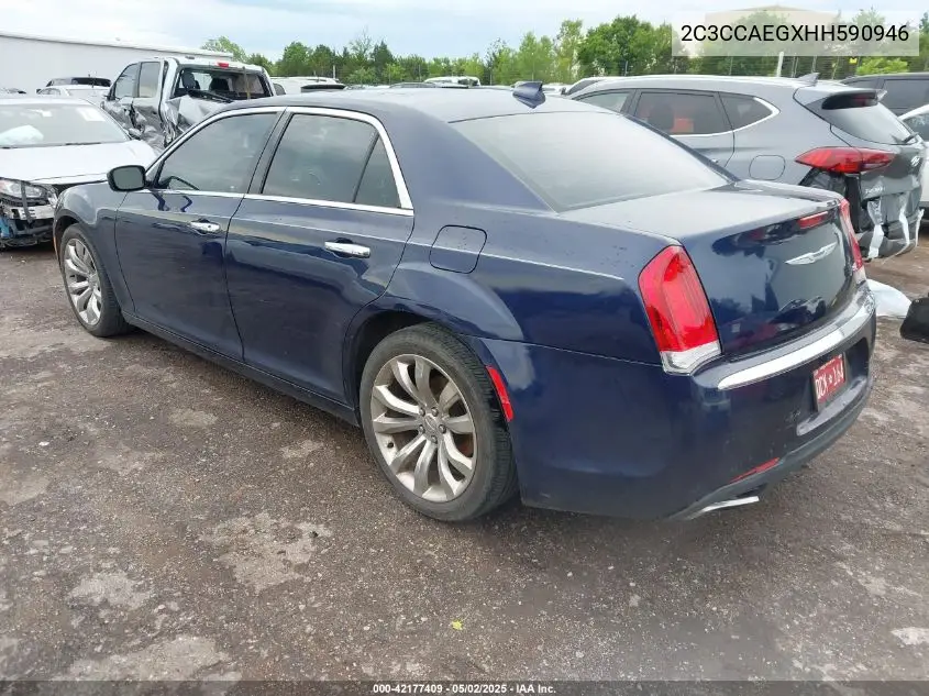 2017 Chrysler 300C VIN: 2C3CCAEGXHH590946 Lot: 42177409