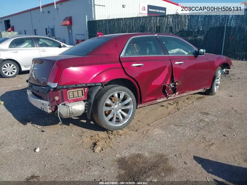 2017 Chrysler 300C Platinum VIN: 2C3CCAPG0HH506131 Lot: 42235002