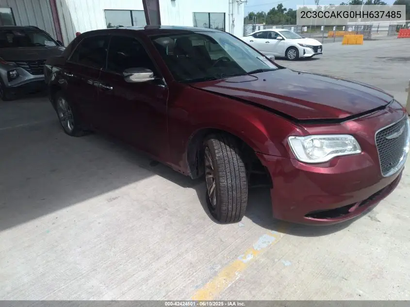 2017 Chrysler 300C Awd VIN: 2C3CCAKG0HH637485 Lot: 42424501