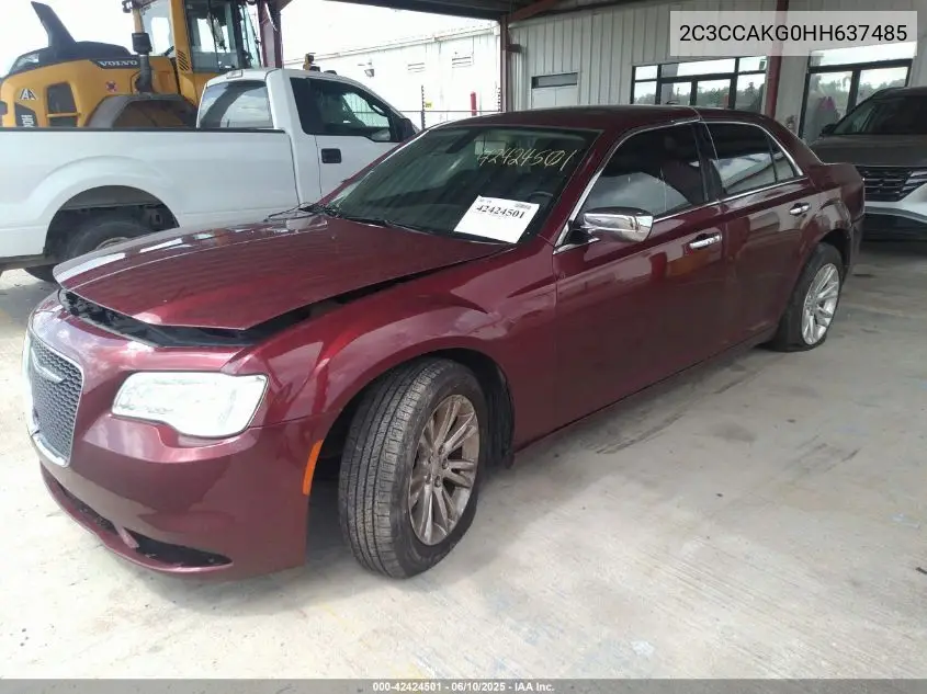2017 Chrysler 300C Awd VIN: 2C3CCAKG0HH637485 Lot: 42424501