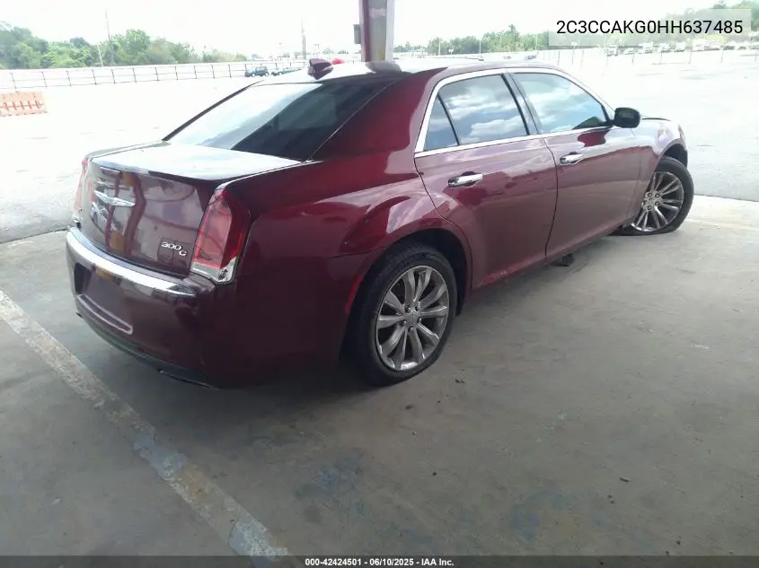 2017 Chrysler 300C Awd VIN: 2C3CCAKG0HH637485 Lot: 42424501