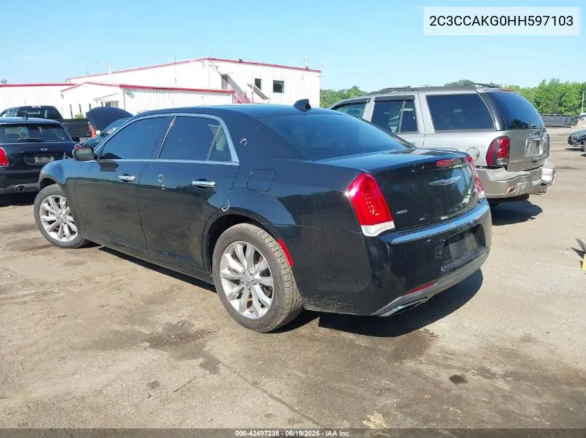 2017 Chrysler 300C Awd VIN: 2C3CCAKG0HH597103 Lot: 42497238