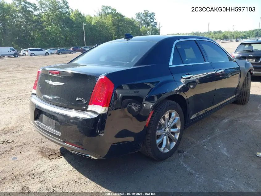 2017 Chrysler 300C Awd VIN: 2C3CCAKG0HH597103 Lot: 42497238