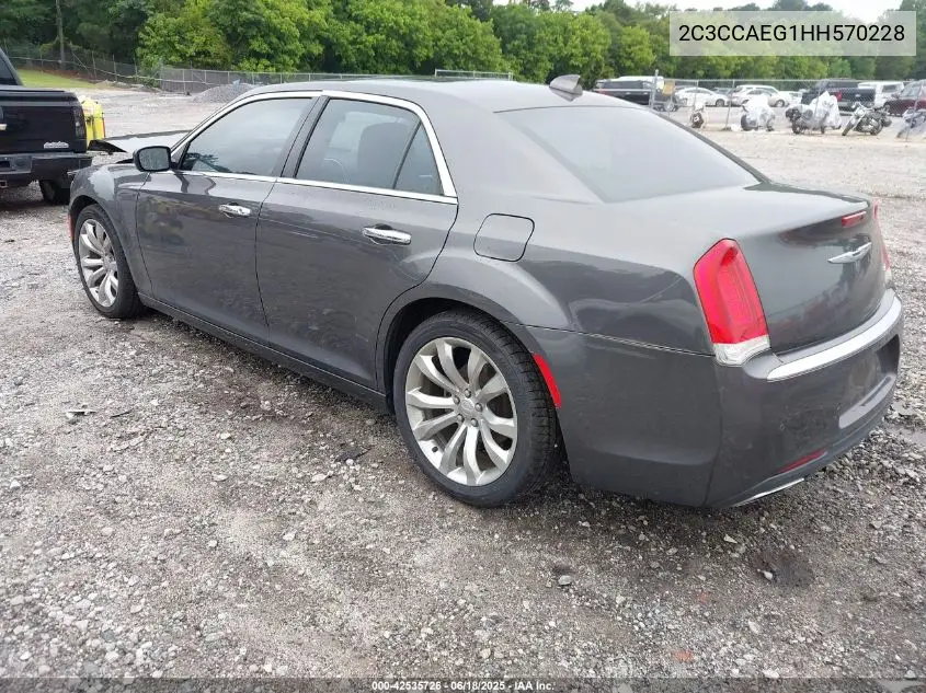 2017 Chrysler 300C VIN: 2C3CCAEG1HH570228 Lot: 42535726