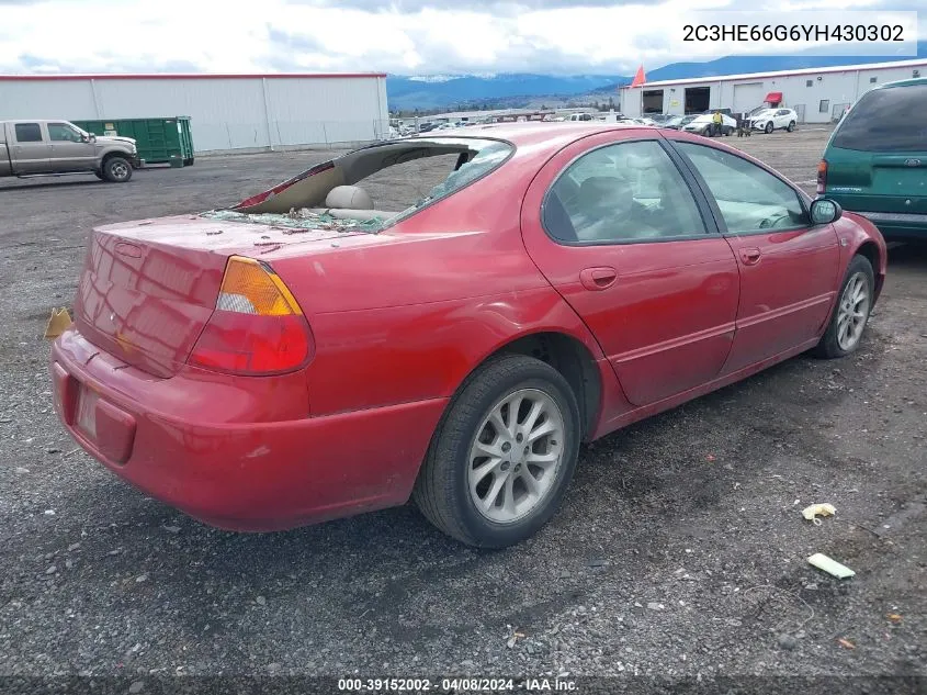 2000 Chrysler 300M VIN: 2C3HE66G6YH430302 Lot: 39152002