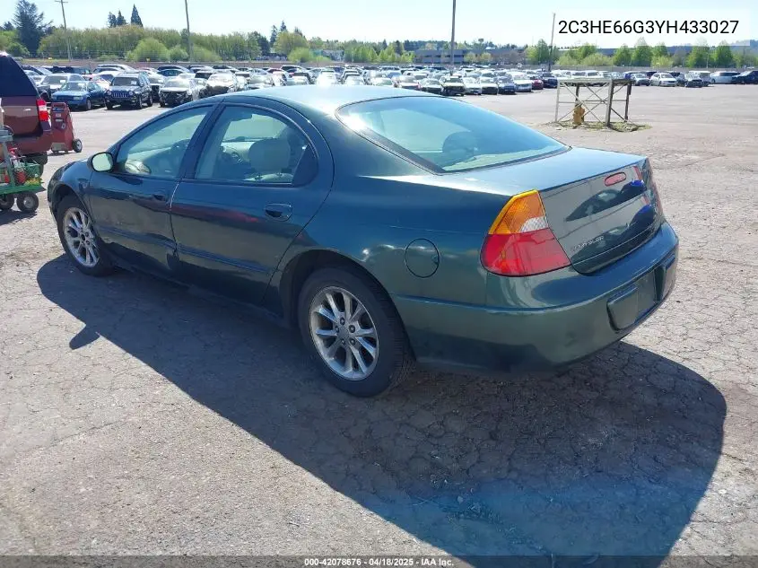 2000 Chrysler 300M VIN: 2C3HE66G3YH433027 Lot: 42078676