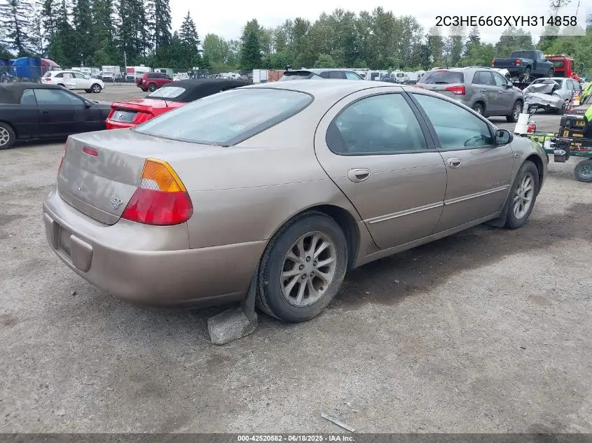 2000 Chrysler 300M VIN: 2C3HE66GXYH314858 Lot: 42520582