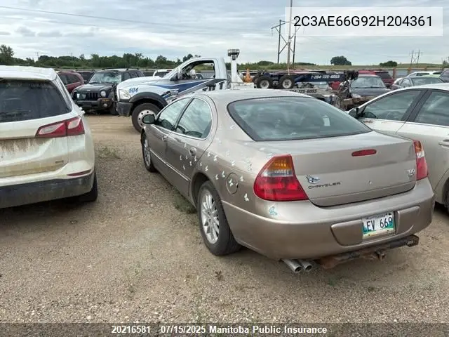 2002 Chrysler 300M VIN: 2C3AE66G92H204361 Lot: 20216581