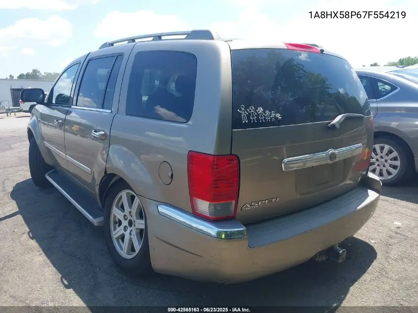 2007 Chrysler Aspen Limited VIN: 1A8HX58P67F554219 Lot: 42565163