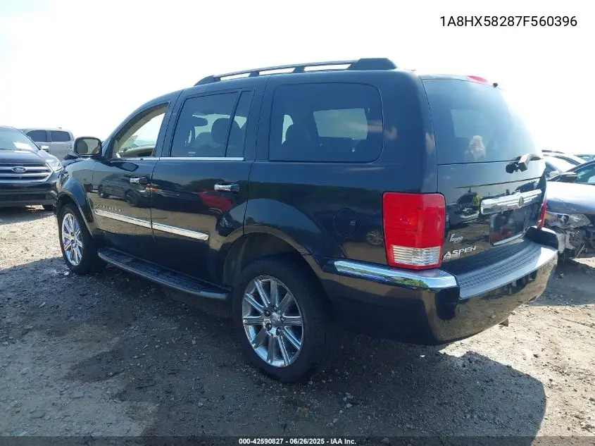 2007 Chrysler Aspen Limited VIN: 1A8HX58287F560396 Lot: 42590827