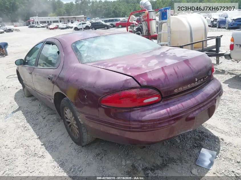 1999 Chrysler Concorde Lx VIN: 2C3HD46J7XH672307 Lot: 42760219