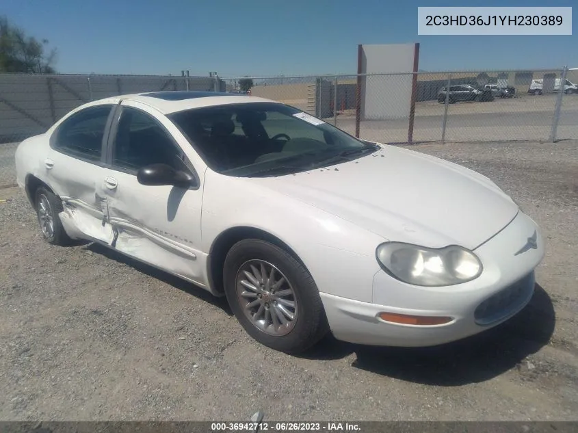 2000 Chrysler Concorde Lxi VIN: 2C3HD36J1YH230389 Lot: 36942712