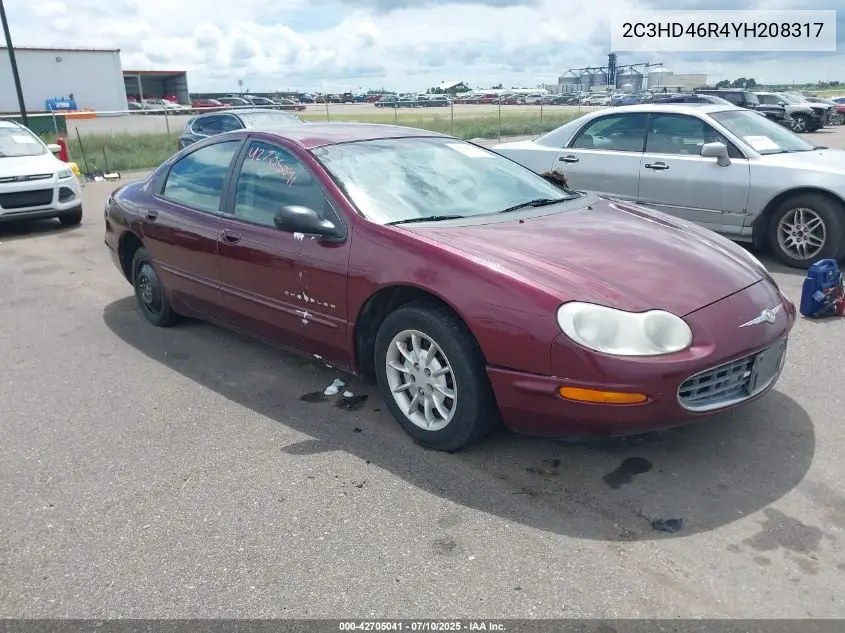 2000 Chrysler Concorde Lx VIN: 2C3HD46R4YH208317 Lot: 42705041