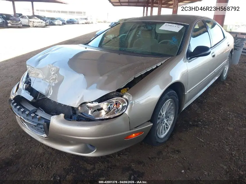 2003 Chrysler Concorde Lx VIN: 2C3HD46R23H568792 Lot: 42001376