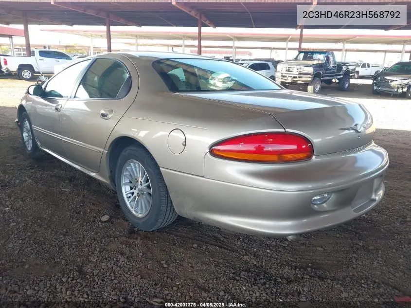 2003 Chrysler Concorde Lx VIN: 2C3HD46R23H568792 Lot: 42001376