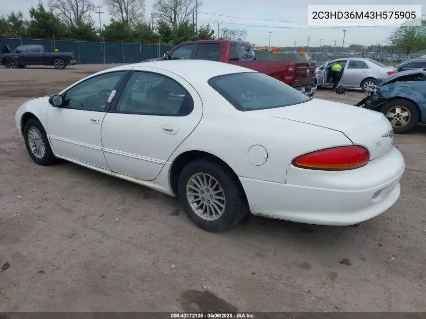 2003 Chrysler Concorde Lxi VIN: 2C3HD36M43H575905 Lot: 42172136