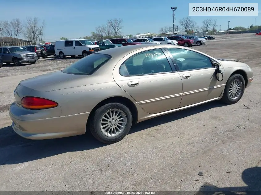2004 Chrysler Concorde Lx VIN: 2C3HD46R04H670089 Lot: 42104959
