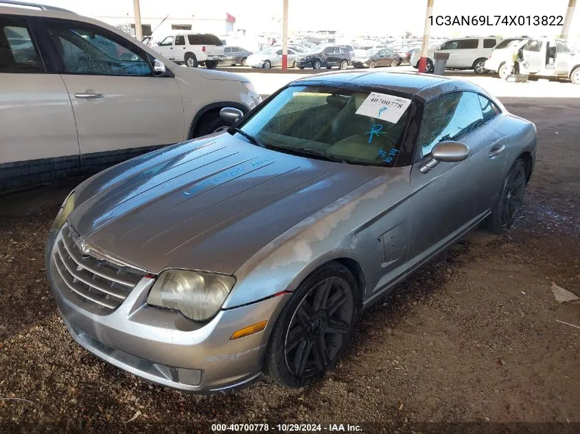 2004 Chrysler Crossfire VIN: 1C3AN69L74X013822 Lot: 40700778