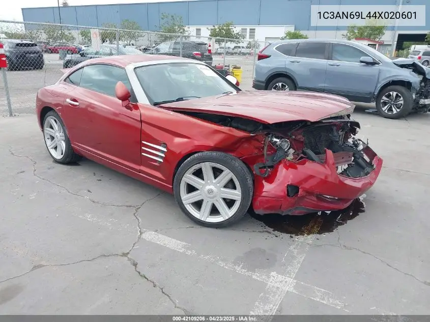 2004 Chrysler Crossfire VIN: 1C3AN69L44X020601 Lot: 42109206