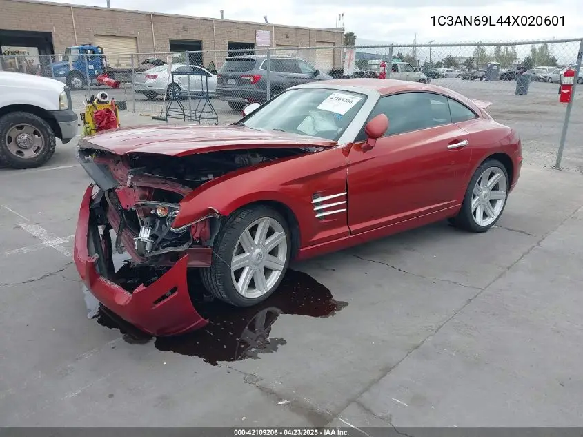 2004 Chrysler Crossfire VIN: 1C3AN69L44X020601 Lot: 42109206