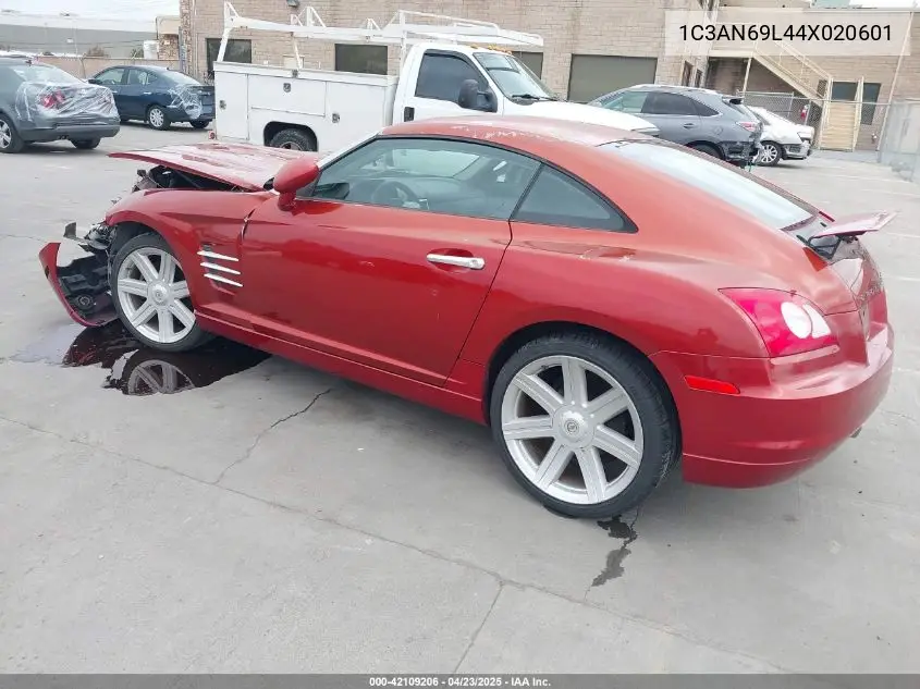2004 Chrysler Crossfire VIN: 1C3AN69L44X020601 Lot: 42109206