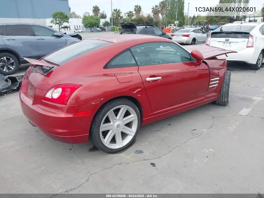 2004 Chrysler Crossfire VIN: 1C3AN69L44X020601 Lot: 42109206