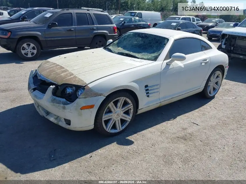 2004 Chrysler Crossfire VIN: 1C3AN69L94X000716 Lot: 42464197