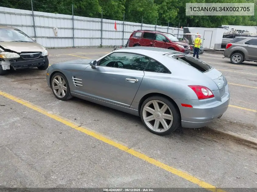 2004 Chrysler Crossfire VIN: 1C3AN69L34X002705 Lot: 42482657