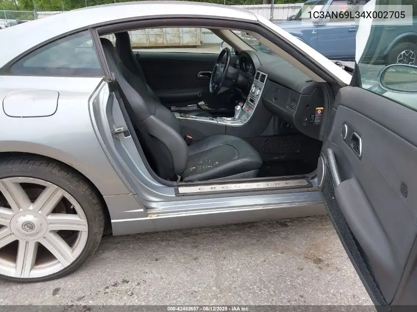 2004 Chrysler Crossfire VIN: 1C3AN69L34X002705 Lot: 42482657