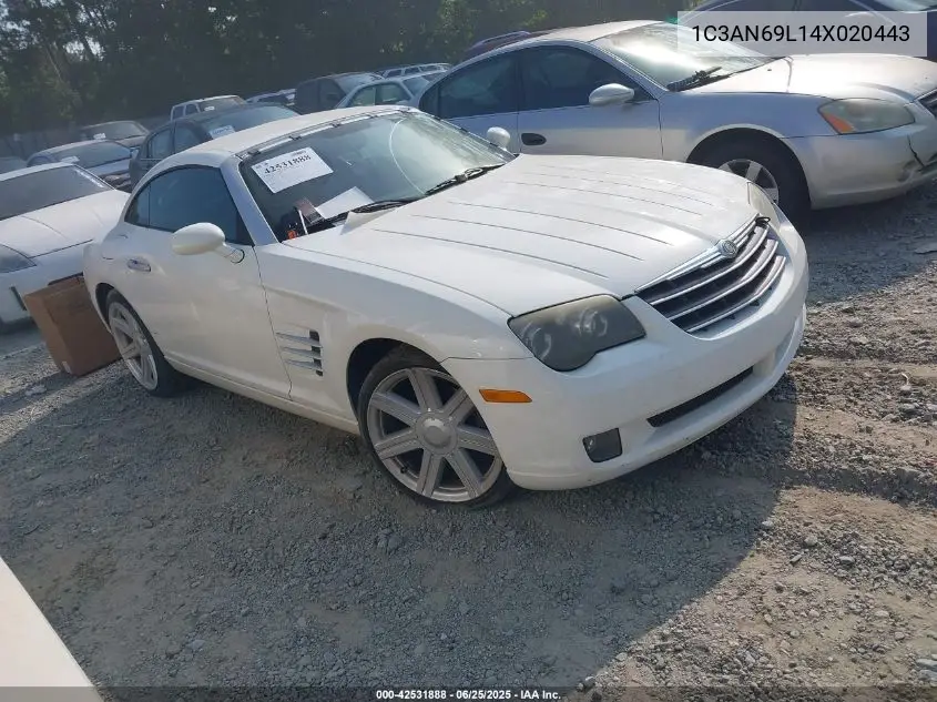 2004 Chrysler Crossfire VIN: 1C3AN69L14X020443 Lot: 42531888