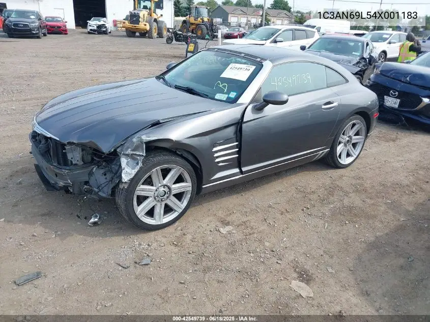 2004 Chrysler Crossfire VIN: 1C3AN69L54X001183 Lot: 42549739