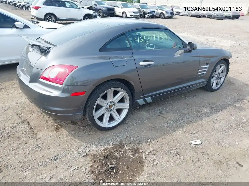 2004 Chrysler Crossfire VIN: 1C3AN69L54X001183 Lot: 42549739