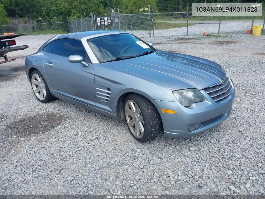 2004 Chrysler Crossfire VIN: 1C3AN69L94X011828 Lot: 42576521