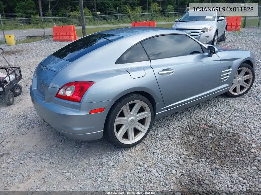 2004 Chrysler Crossfire VIN: 1C3AN69L94X011828 Lot: 42576521