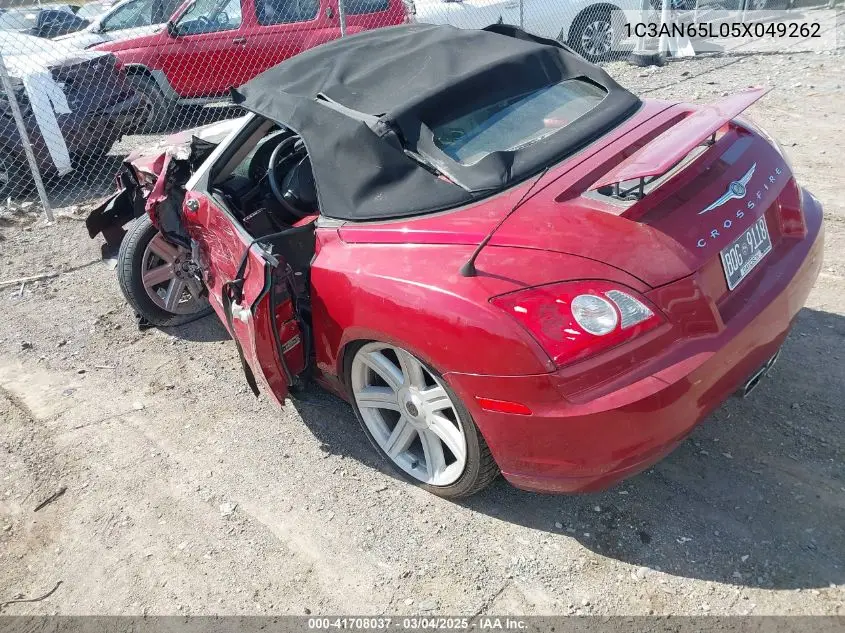 2005 Chrysler Crossfire Limited VIN: 1C3AN65L05X049262 Lot: 41708037