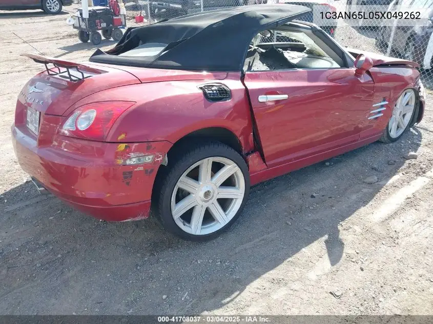 2005 Chrysler Crossfire Limited VIN: 1C3AN65L05X049262 Lot: 41708037