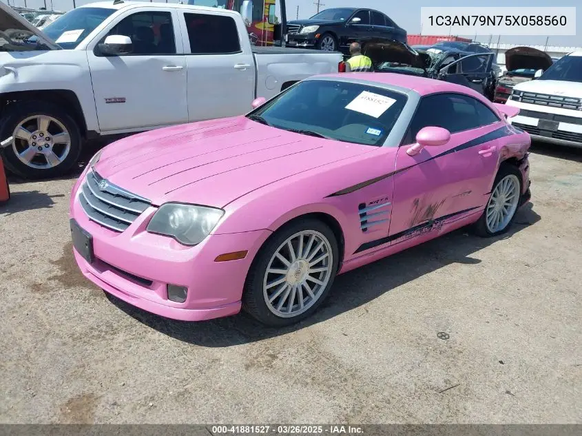 2005 Chrysler Crossfire Srt-6 VIN: 1C3AN79N75X058560 Lot: 41881527