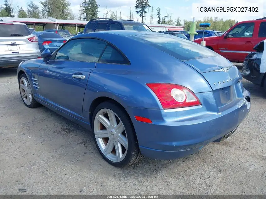 2005 Chrysler Crossfire Limited VIN: 1C3AN69L95X027402 Lot: 42175305