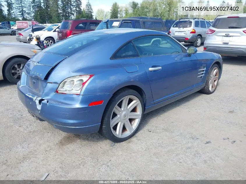 2005 Chrysler Crossfire Limited VIN: 1C3AN69L95X027402 Lot: 42175305