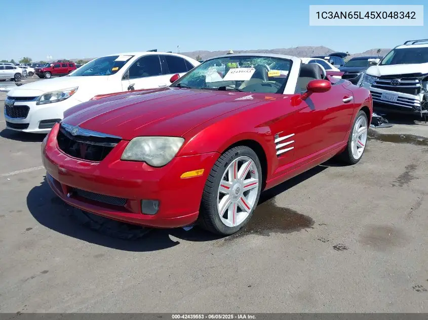 2005 Chrysler Crossfire Limited VIN: 1C3AN65L45X048342 Lot: 42439553