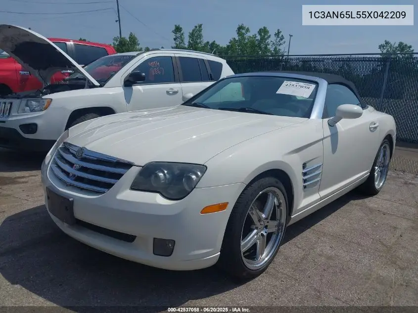 2005 Chrysler Crossfire Limited VIN: 1C3AN65L55X042209 Lot: 42537058