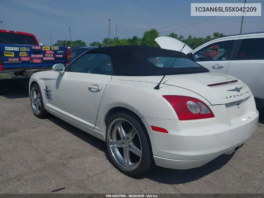 2005 Chrysler Crossfire Limited VIN: 1C3AN65L55X042209 Lot: 42537058