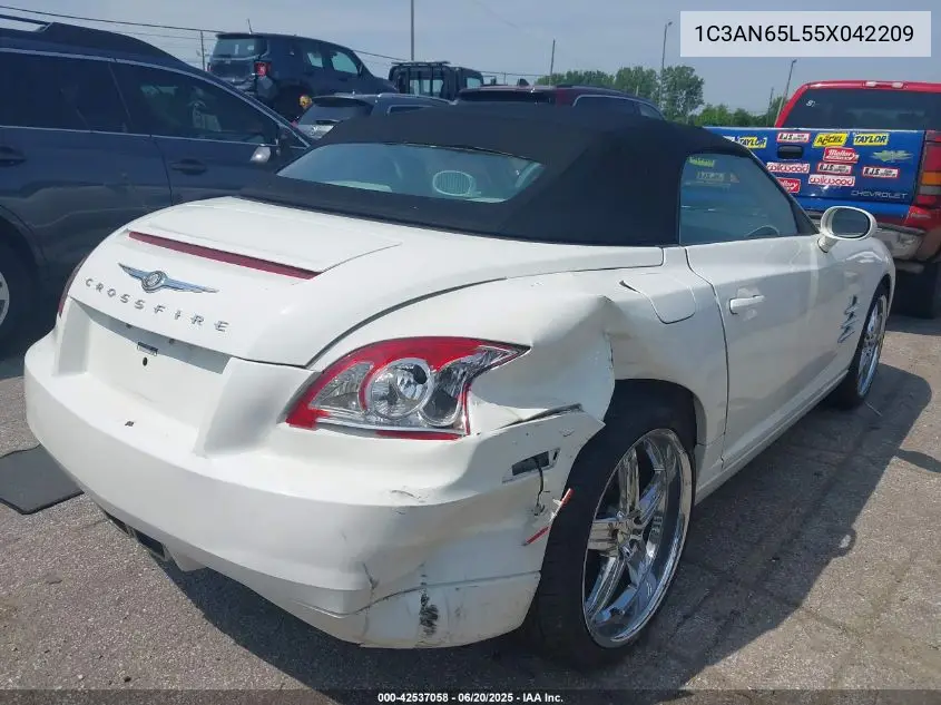 2005 Chrysler Crossfire Limited VIN: 1C3AN65L55X042209 Lot: 42537058