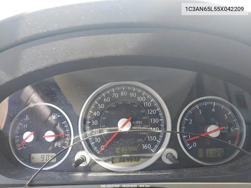 2005 Chrysler Crossfire Limited VIN: 1C3AN65L55X042209 Lot: 42537058