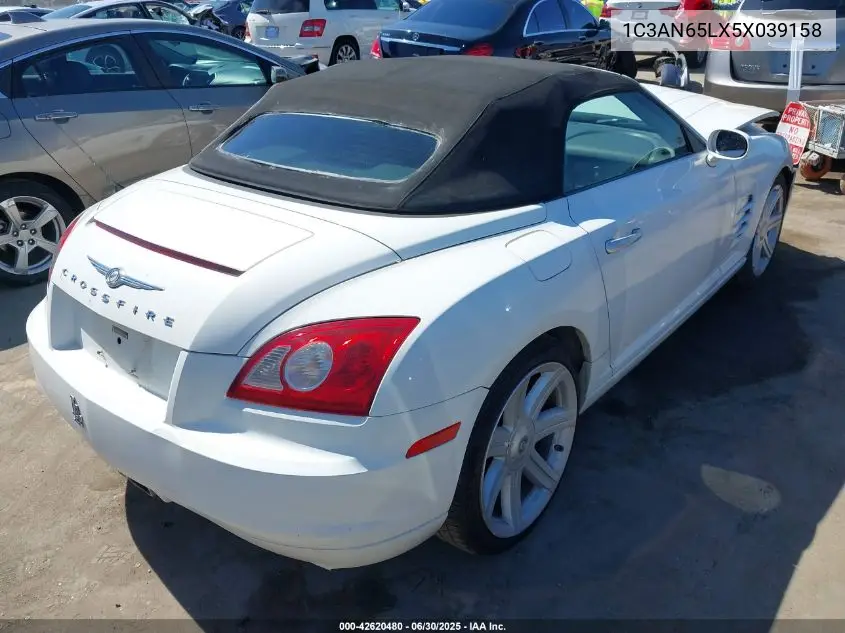 2005 Chrysler Crossfire Limited VIN: 1C3AN65LX5X039158 Lot: 42620480