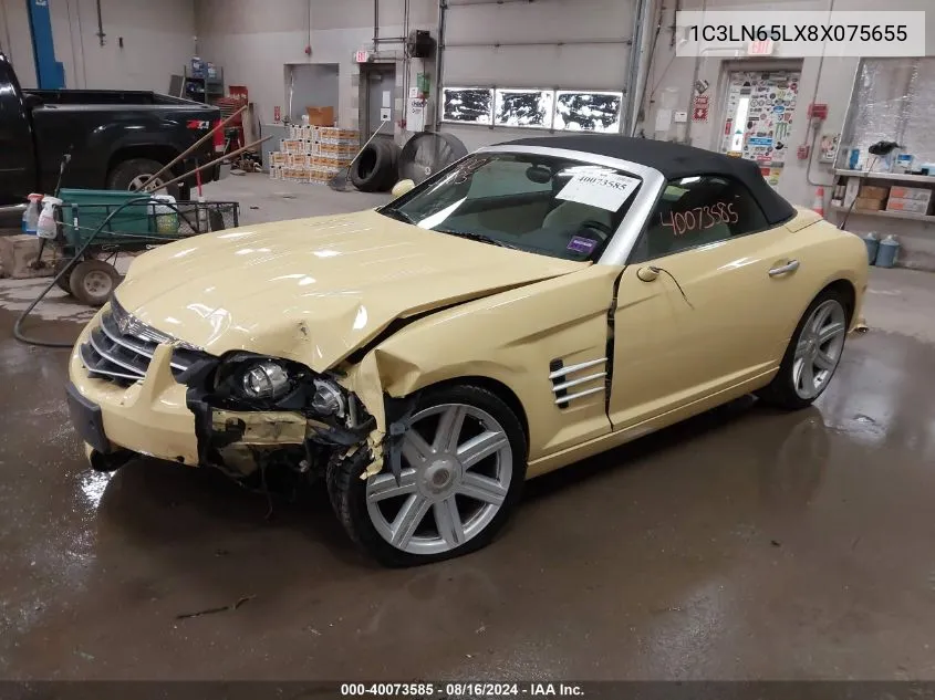 2008 Chrysler Crossfire Limited VIN: 1C3LN65LX8X075655 Lot: 40073585