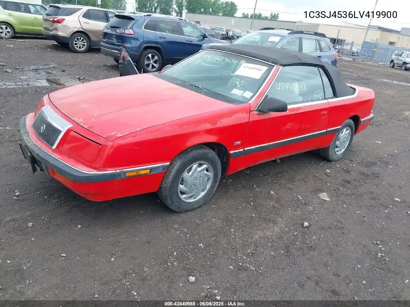 1990 Chrysler Lebaron VIN: 1C3SJ4536LV419900 Lot: 42440988