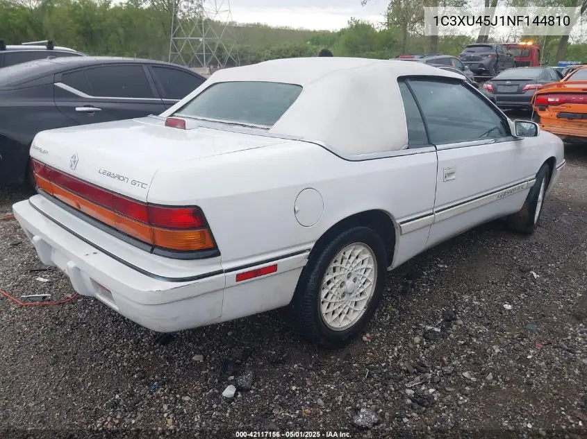 1992 Chrysler Lebaron VIN: 1C3XU45J1NF144810 Lot: 42117156
