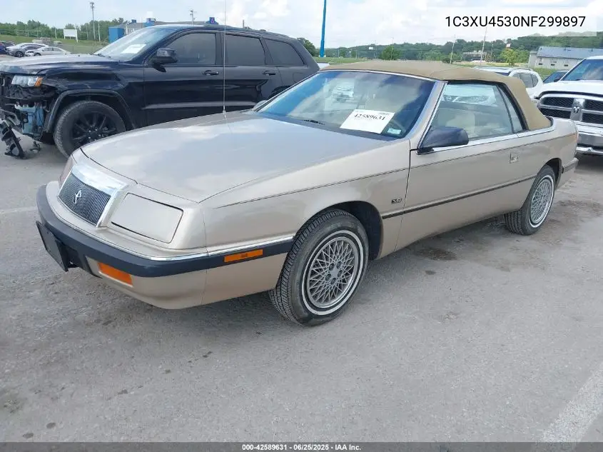 1992 Chrysler Lebaron VIN: 1C3XU4530NF299897 Lot: 42589631