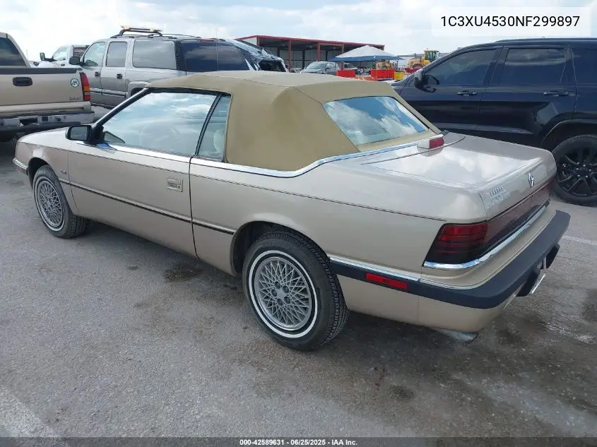 1992 Chrysler Lebaron VIN: 1C3XU4530NF299897 Lot: 42589631